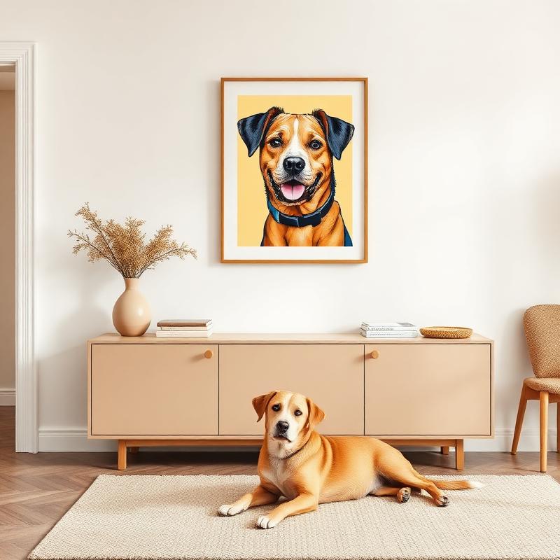 Rusty's Modern Pop hanging on a living room wall